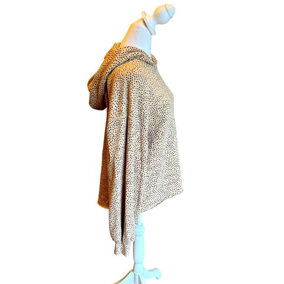 Abercrombie & Fitch Soft Collection Hooded Sweatshirt Tan Black Dots Womens Med - Picture 5 of 14